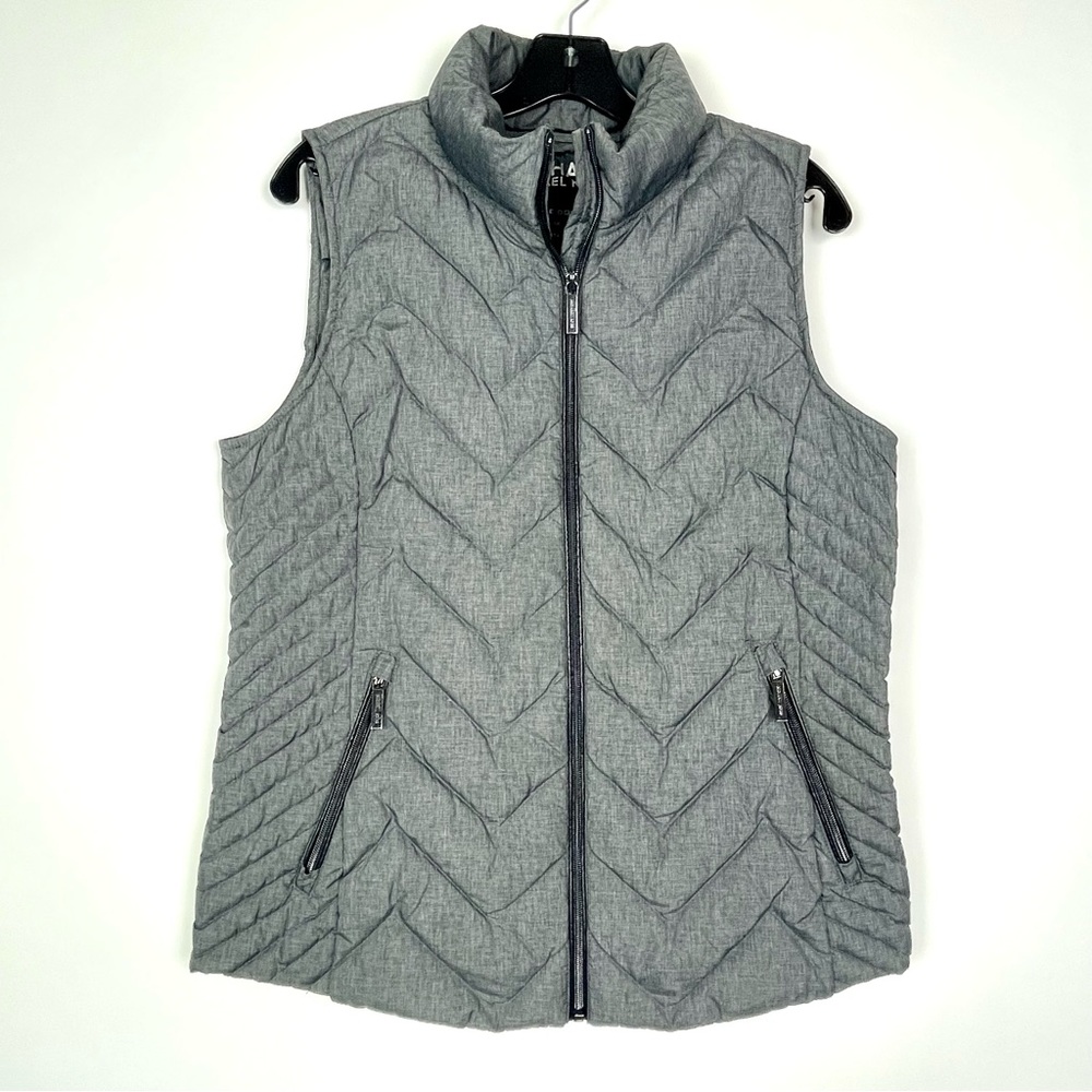 Michael Kors Size Medium Women's Packable Down Fill Gray Puffer Vest